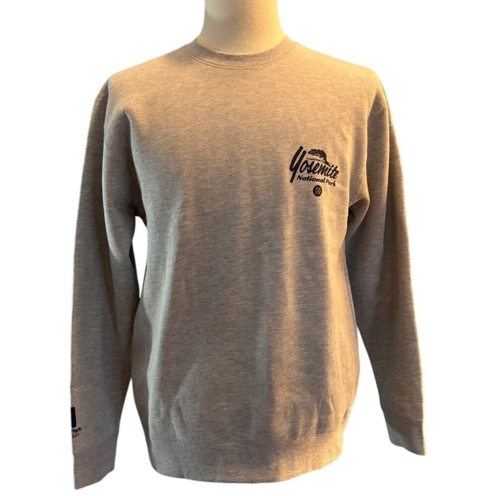 New Stance Yosemite Pullover Sweatshirt Gray Cotton Blend Unisex S